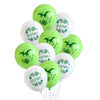 Ballons Anniversaire Dinosaure Verts et Blancs