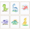 affiche dinosaure aquarelle