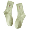 Chaussettes Dinosaure Femme vert