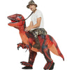 costume de cavalier dinosaure rouge