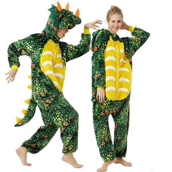 Costume Dinosaure Vert