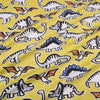 motifs dinosaures tissu jaune