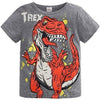T-shirt Dinosaure Monstre T-Rex - gris