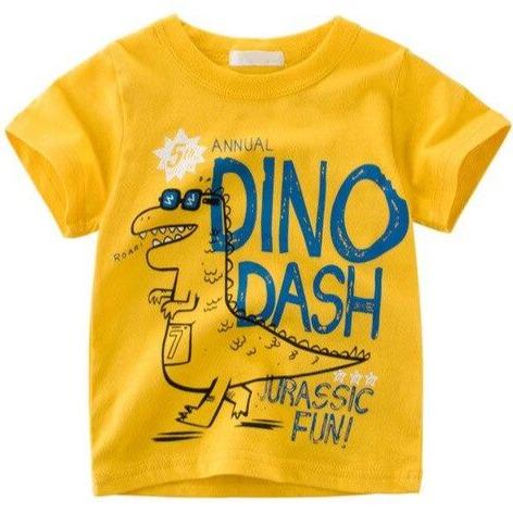 T-Shirt Dinosaure Jaune - Dino Jurassic