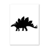 Dinosaure Noir Et Blanc Stegosaure