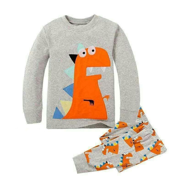 Pyjama Dinosaure Fille Gris
