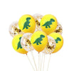 Ballons Anniversaire Dinosaure Confetti Jaune