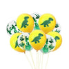 Ballons Anniversaire Dinosaure Confetti Jaune Vert