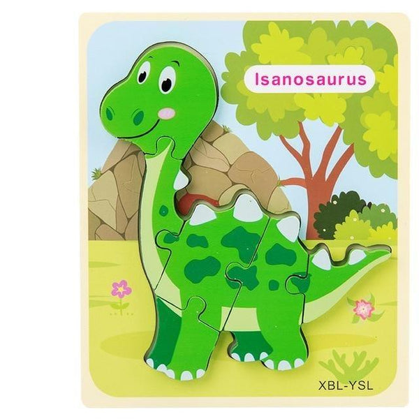 Puzzle Encastrable Bois Dinosaure Isanosaurus