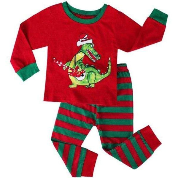 Pyjama Dinosaure Rouge Noël