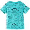 Tee-Shirt Dinosaure Turquoise