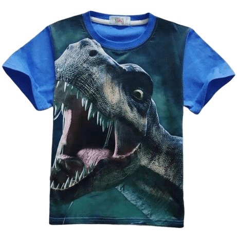 T-shirt Dinosaure Tyrannosaure Fury - Bleu