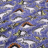 tissu avec motifs de dinosaures violet