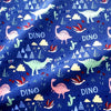 tissu dino bleu